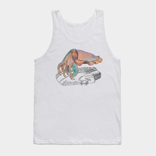 Giant Cuttlefish Doodle-white Tank Top